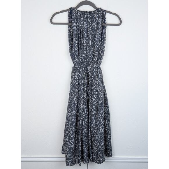 Graumann Dress Polka Dot Flowy Pinup Rockabilly Denmark Designer Blue Size S - Picture 4 of 10